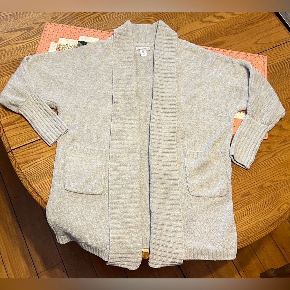 cupcakes and cashmere Long Sleeve Open Front Cardigan Wrap Sweater - Large - Picture 6 of 12